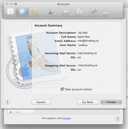 Mac Mail Account Setup