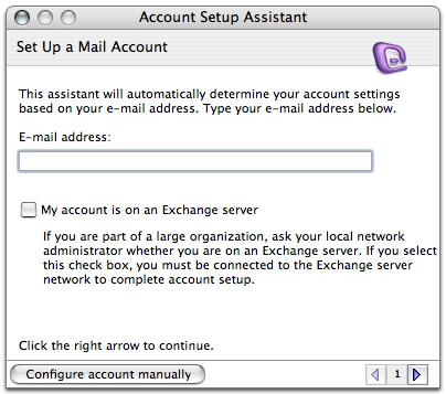 Mac Mail Account Setup