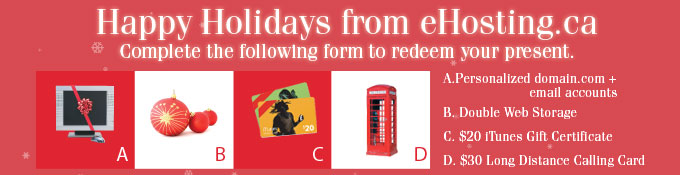 Canadian Web Hosting Gives you the best Holiday Gift